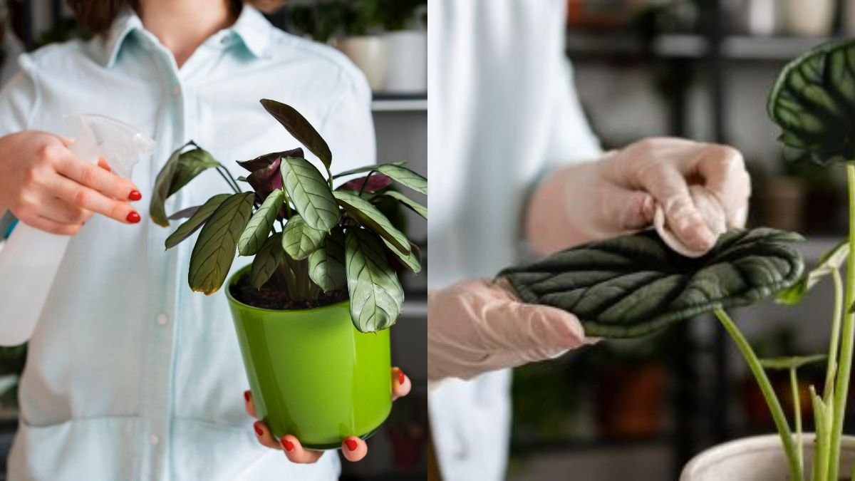 Листья растений нужно тщательно протирать Листья растений нужно тщательно протирать