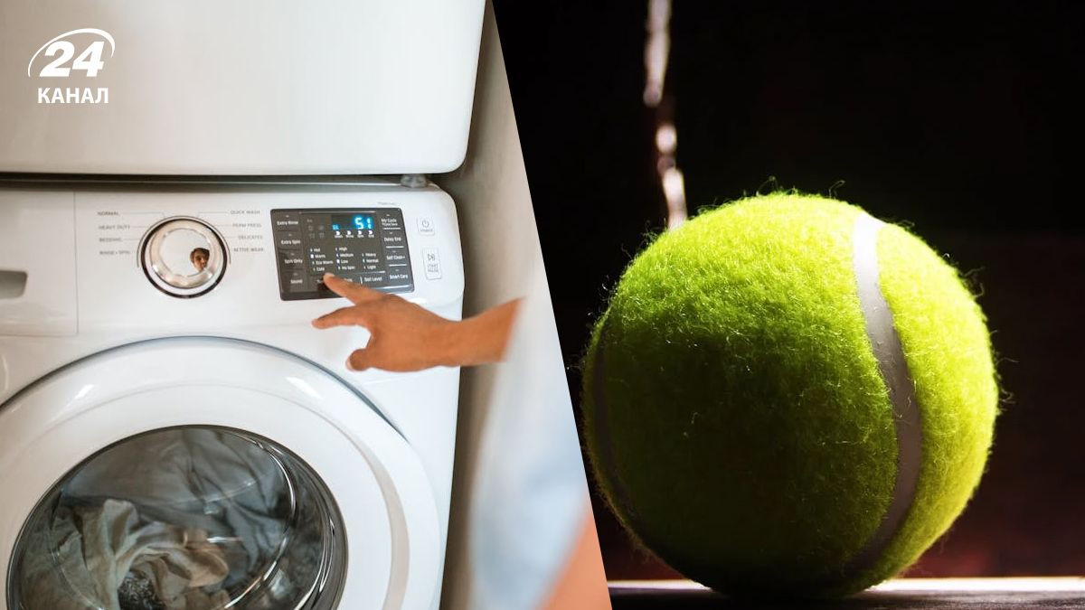 Теннисный мяч может быть полезным в стирке Теннисный мяч может быть полезным в стирке