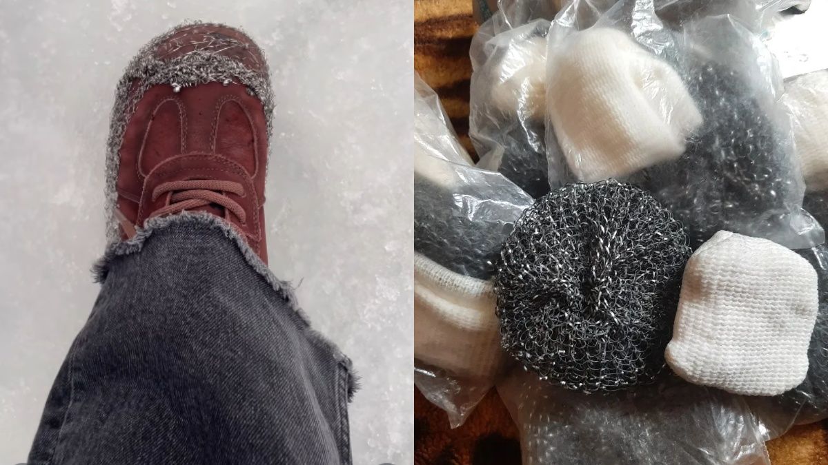 Простой лайфхак против падения на гололеде